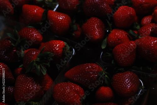 strawberries in the market