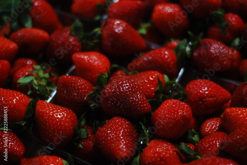 strawberries in the market