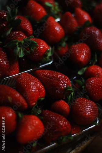 strawberries in the market