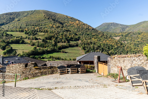 Trascastro village in the Leitareigos valley in Asturias, Spain