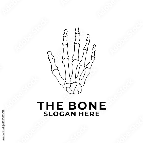 Minimal Skeletal Hand Anatomy Logo