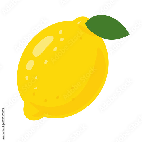Lemon whole yellow citrus fruit sour food icon
