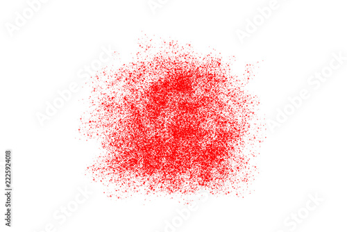 Red spray paint texture, grunge splatter effect, abstract watercolor dot pattern background, artistic design element isolated on transparent background