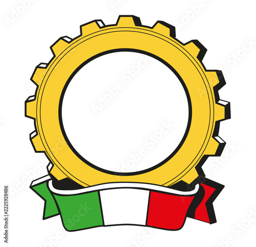 logo con gaiardetto italia - grafica vettoriale