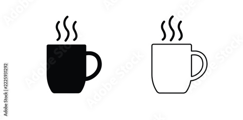 Winter hot chocolate mug Icon, Winter hot chocolate mug Vector Illustration