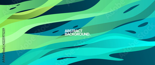 Green abstract background with subtle color gradations and fluid like patterns arranged randomly and neatly.	