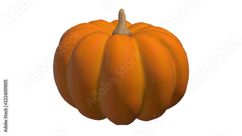 pumpkin isolated on transparent background 3d rendering illustration