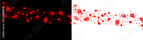 Abstract background with red circles floating bubbles and bokeh