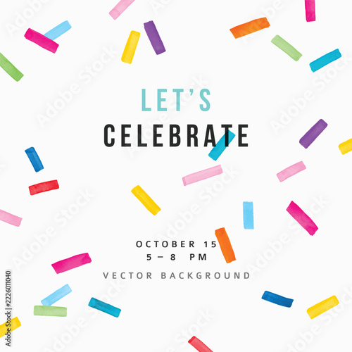 Abstract background with colorful confetti