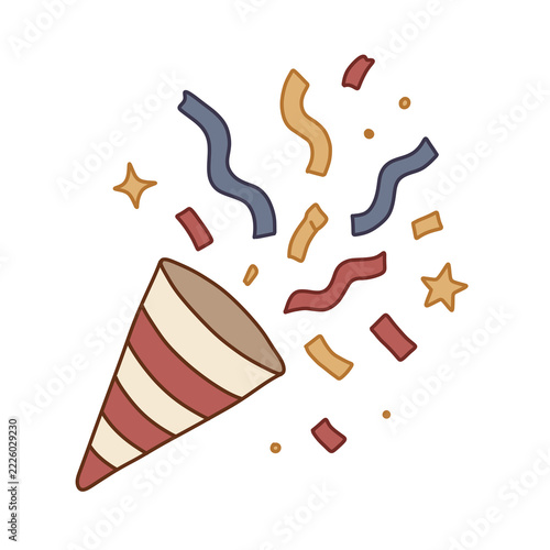 Party Popper Celebration Illustration