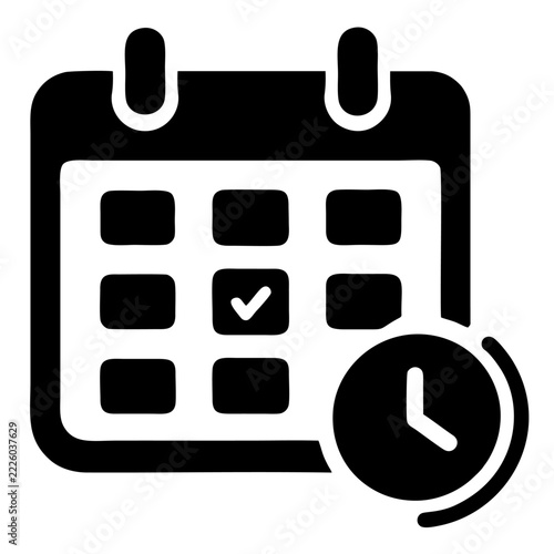 Calendar or appointment schedule flat icon element design for apps and websites. 