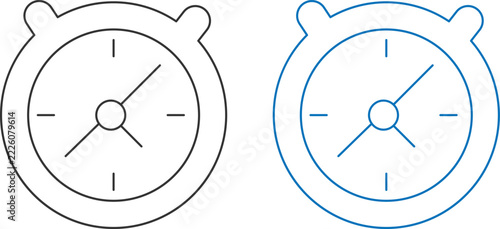 Stopwatch clock timer countdown icon vector isolated on white background   
