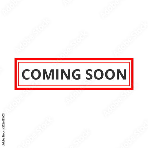 Coming soon icon isolated on transparent background
