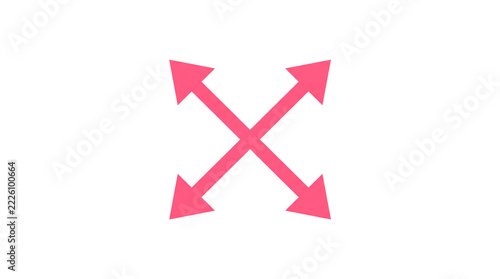 Pink four arrows pointing outward to the corners representing expand, fullscreen and maximize