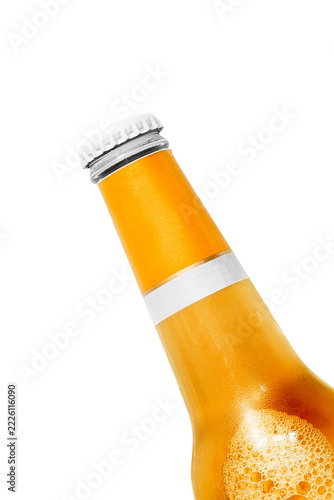 Beer bottle closeup