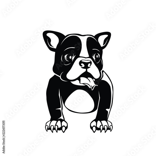 dog animals abstract logo modern style