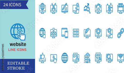 Web Development and SEO Vector Icon Set