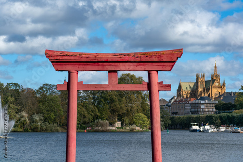 Metz, a tourist city with a cathedral, waterfront area and historic districts, moselle, lorraine, france