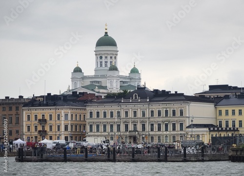 helsinki cathedral cityscape panorama view finland tourism travel destination