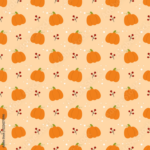 Autumn harvest celebration featuring pumpkins berries and leaves in