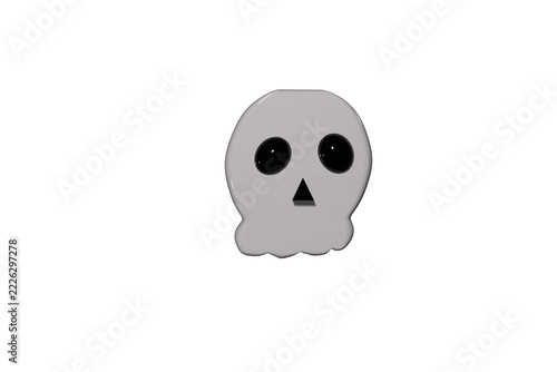 skull, head, bone, 3d, illustration, halloween, human, cartoon, icon, black, people, evil, alien