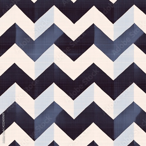 Navy Blue and Cream Chevron Zigzag Background