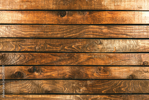 Horizontal Brown Wooden Planks Background