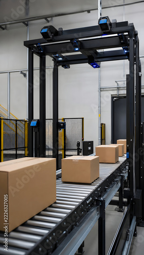 industrial interior factory with scanner
