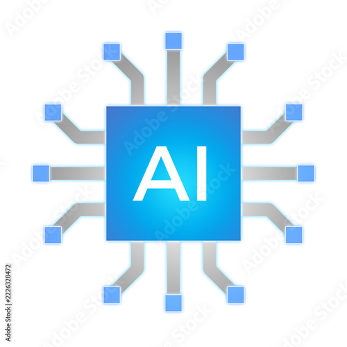 Artificial intelligence icon vector image for computer science
