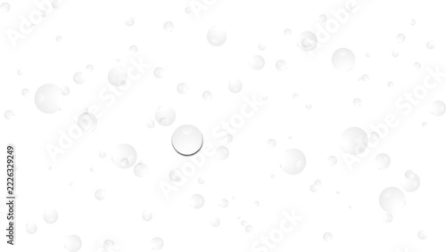 Minimalist vector illustration featuring soft white circular elements and delicate dotted bubble patterns scattered across a clean light background for modern design projects
