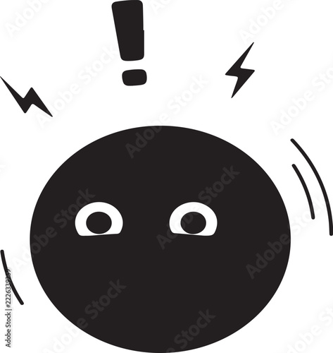 Surprise reaction vector icon set featuring shock symbol lightning