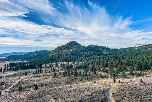 Mountain landscape in the Sierra Valley in Northern California