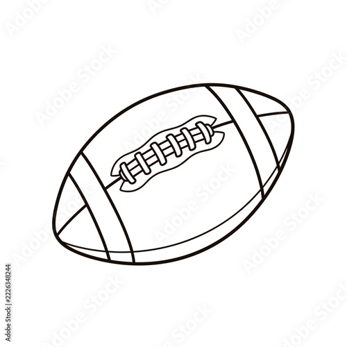 Black and white outline of an American football  