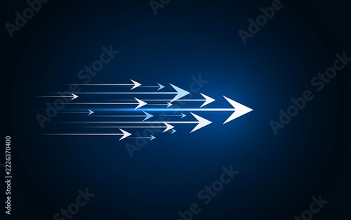 Blue Directional Arrows in Abstract Vector Illustration for Progress and Growth