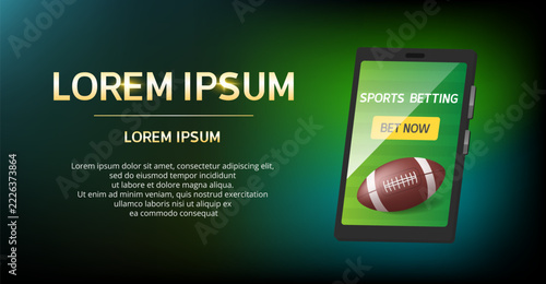 Sports betting. Vector 3D illustration. Hand-drawn banner
