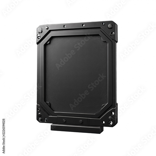 Futuristic Sci Fi Cyberpunk Style Robotic Tablet Device Isolated on Transparent Background