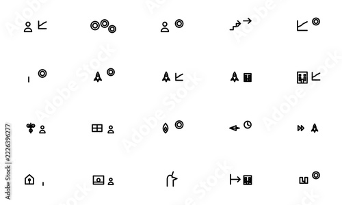 Startup Funding Growth Line Icon Set