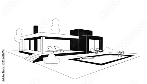 vector illustration of office building