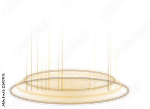 Lovely glowing neon podium rings isolated PNG with transparent background