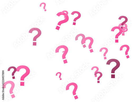 Vibrant 3d question marks isolated on transparent background