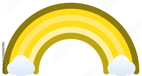 Dynamic bright rainbow arc isolated on transparent background