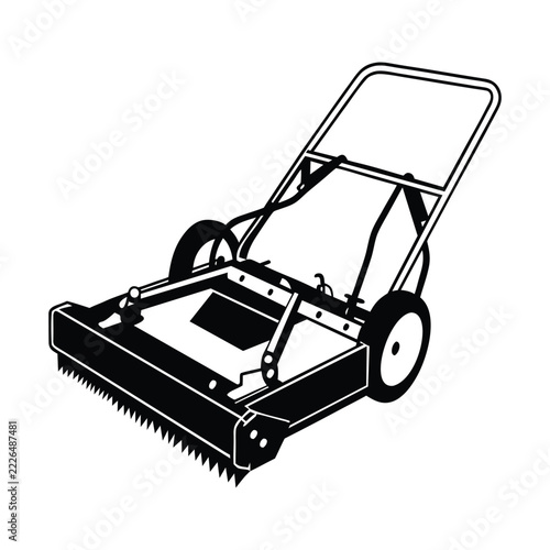 Farm Machinery Rotary Mower Attachment Logo Icon