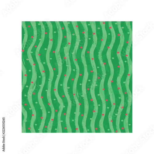 Colorful Wavy Vertical Stripes Abstract Background in Coral Green Teal and Mint Green, Christmas Vibes Pattern