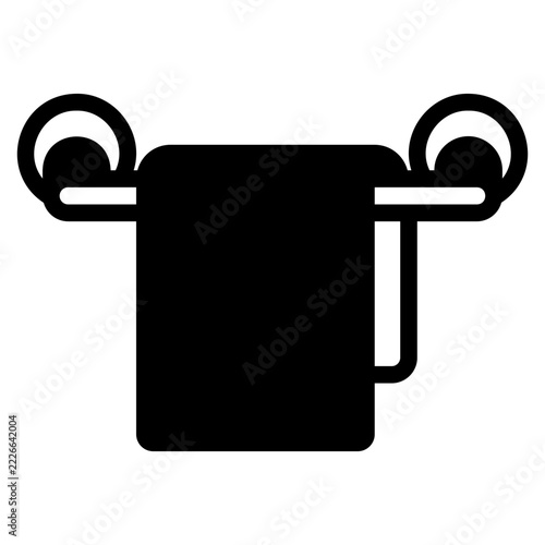 towel glyph style illustration