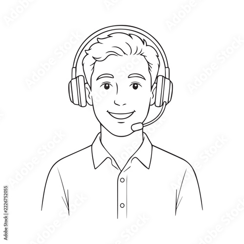 Friendly customer support male agent