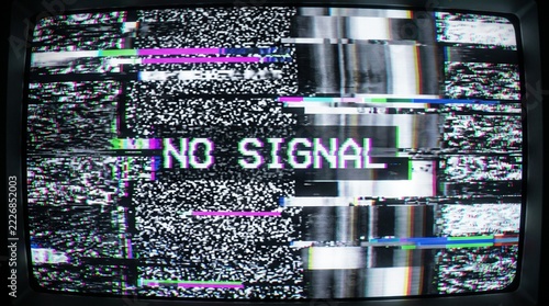 Glitch Noise and TV Static VFX – Retro CRT Screen Interference, Horizontal Stripes and No Signal Effect