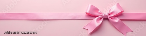 Elegant pink ribbon tied on a light pastel box background, box, love, texture
