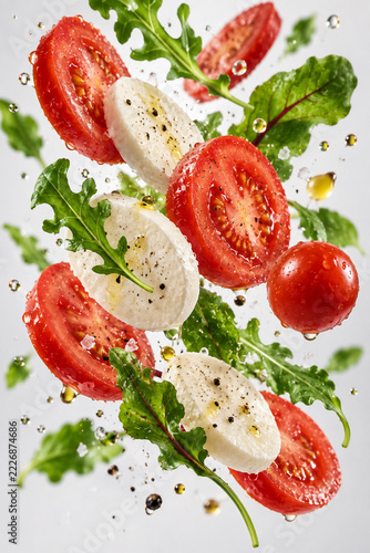 salad with tomato and mozzarella salad with tomatoes and cheese caprice salad Gauda salad Bree salad bree flat lay rustic bree rustic cheese block gauda flat lay berry bree berries bree toast gauda 