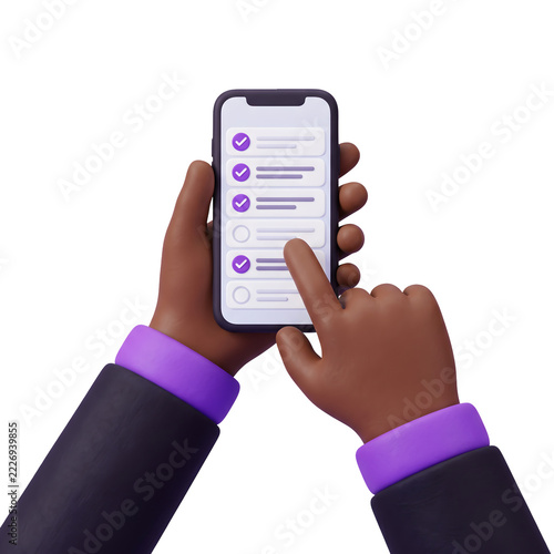 Task check on smartphone