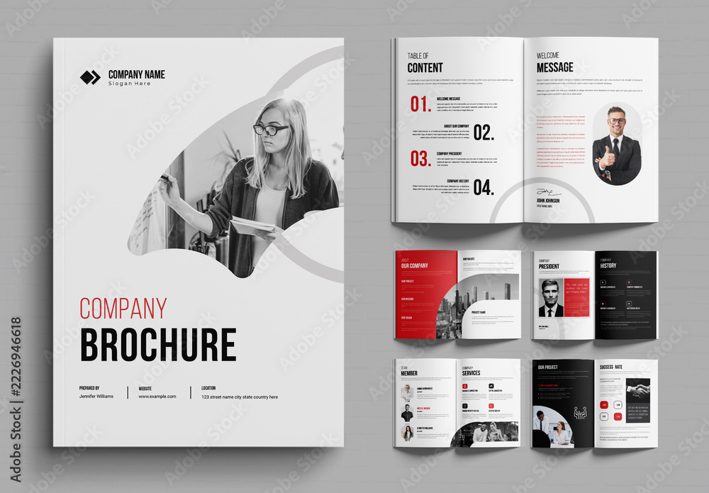 Modern Corporate Company Brochure Template Design Layout Stock-skabelon ...
